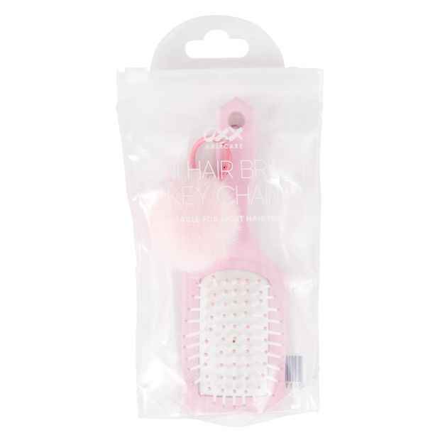 OXX Haircare Mini Hair Brush and Keychain - Pink