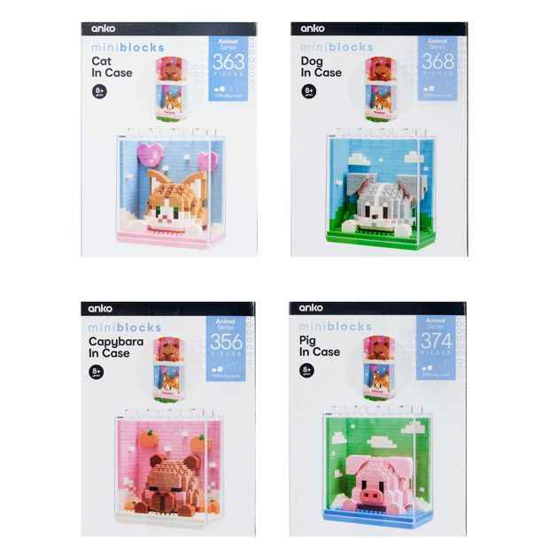 Mini Blocks Animals in Case - Assorted