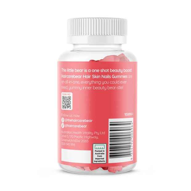 60 Pack Haircarebear Hair Skin Nails Gummies 150g