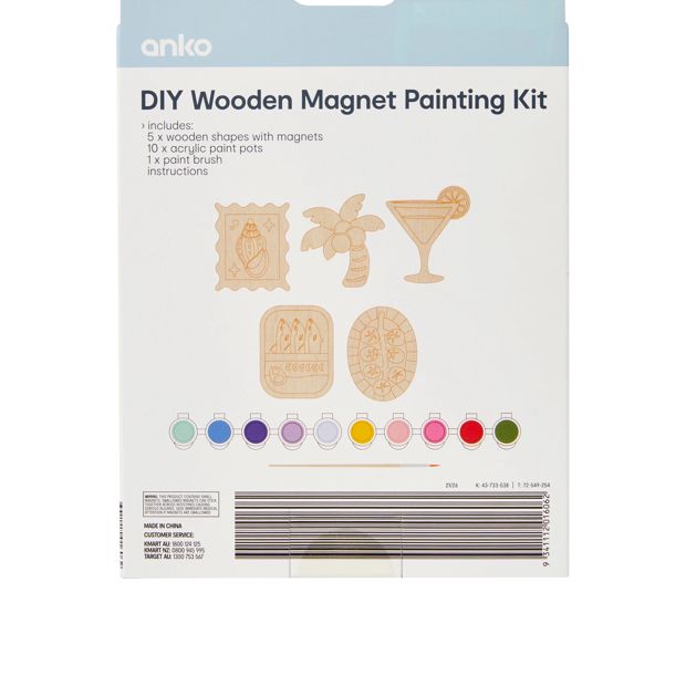 Anko DIY Wooden Magnet Painting Kit