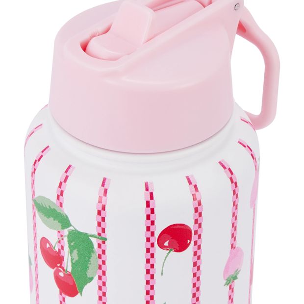 Anko 960ml Fruit Double Wall Insulated Cylinder Drink Bottle