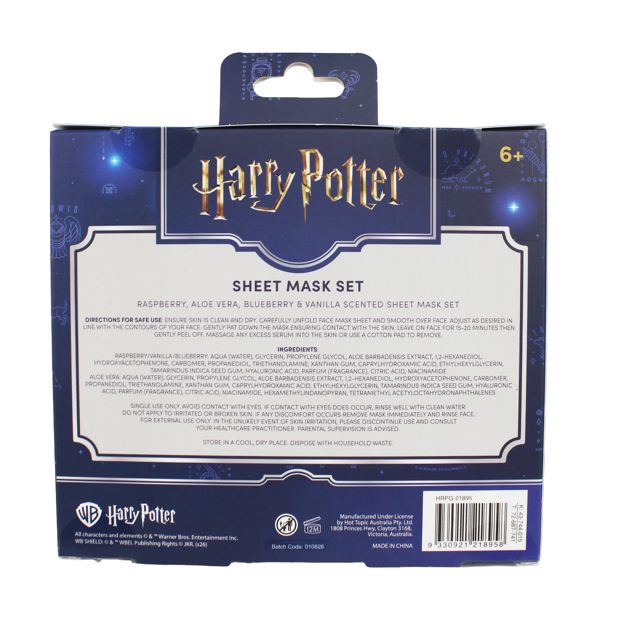 Harry Potter 4 Piece Face Sheet Mask Set
