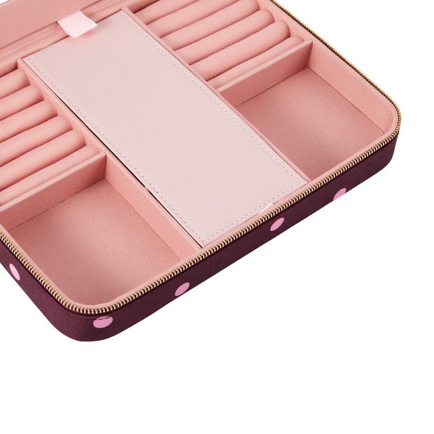 Anko Polka Dot Zip Jewellery Box