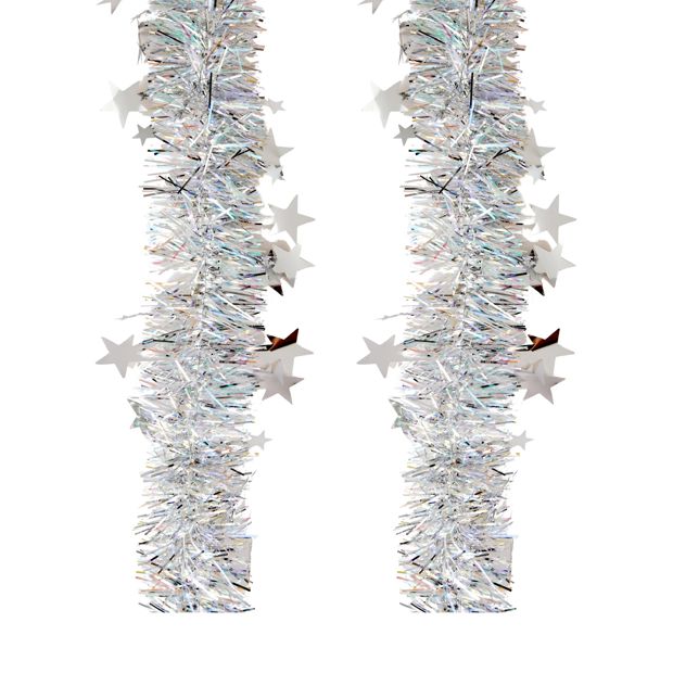 Anko 6m Iridescent Star Christmas Tinsel