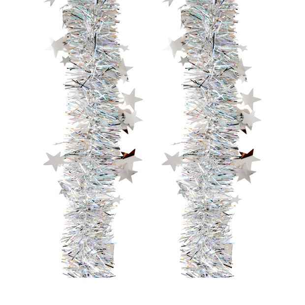 Anko 6m Iridescent Star Christmas Tinsel