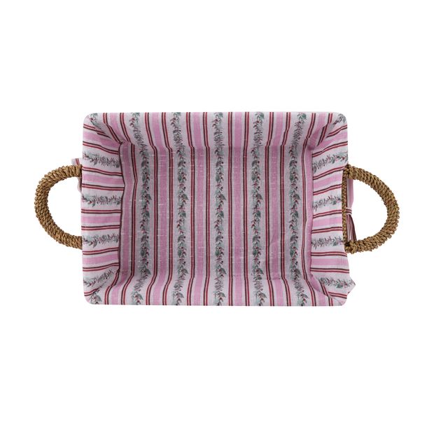 Anko Christmas Basket with Holly Stripe Liner