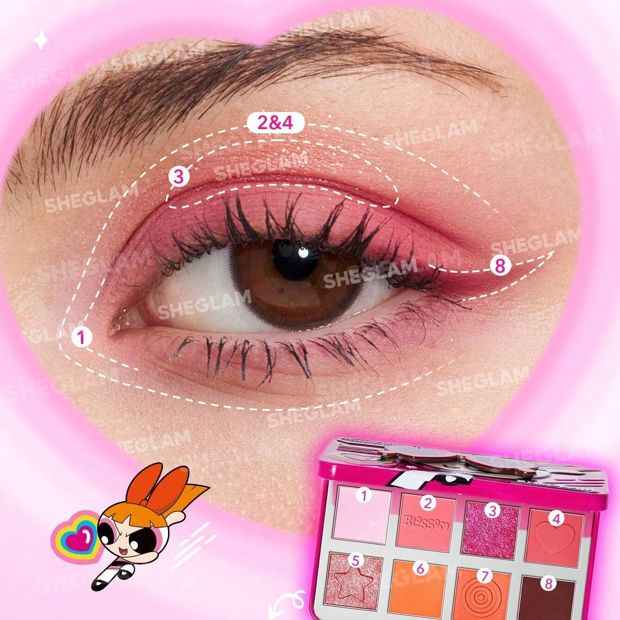 The Powerpuff Girls x SHEGLAM The Professor's Girls Eyeshadow Palette - The Leader