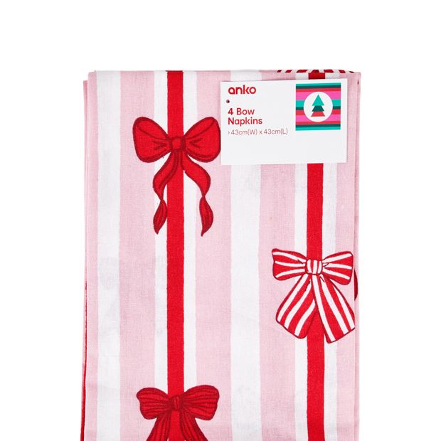 Anko 4 Bow Napkins