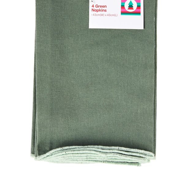Anko 4 Green Napkins