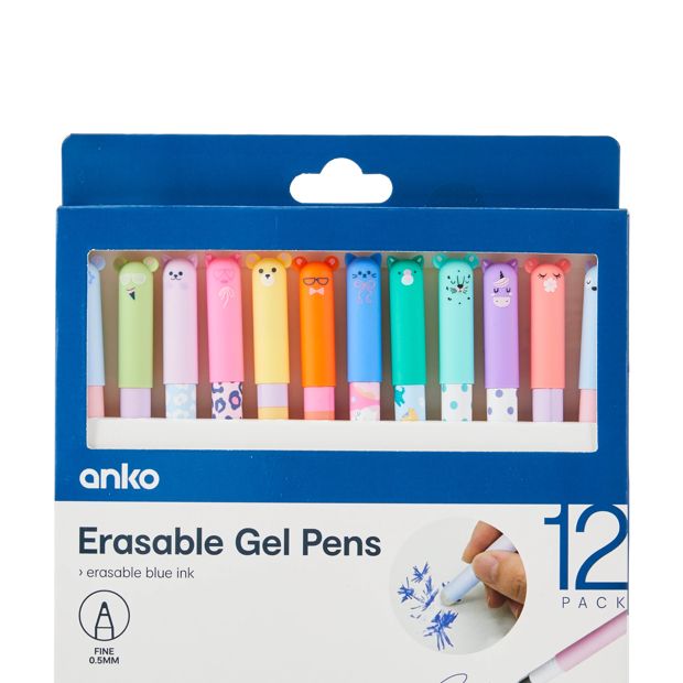 Anko 12 Pack Erasable Gel Pens