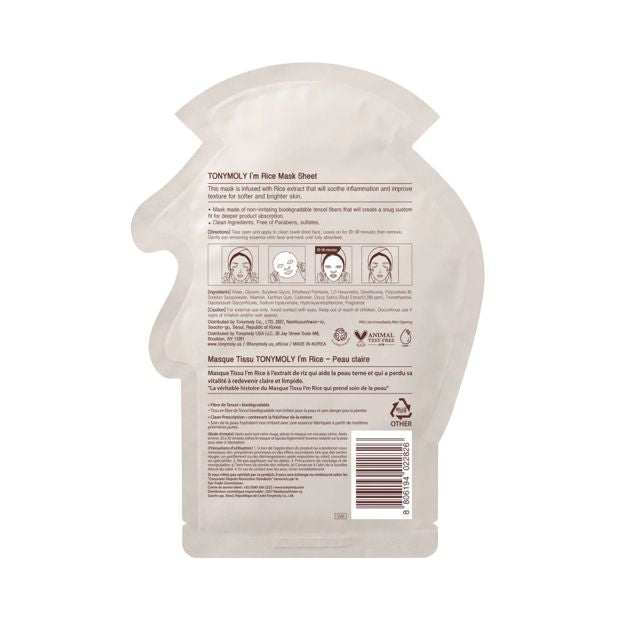 Tony Moly I'm Rice Clear Skin Mask Sheet