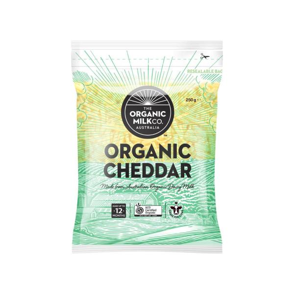 THE ORGANIC MILK CO ORGANIC SHREDDED CHEDDAR 250G