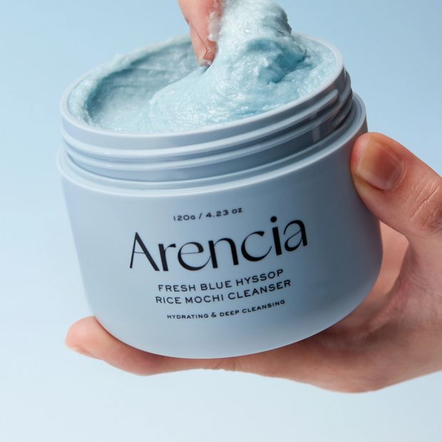 Arencia Fresh Blue Hyssop Rice Mochi Cleanser 120g