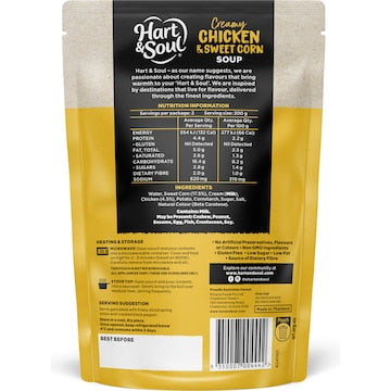 Hart & Soul Chicken & Corn Soup Pouch 400g