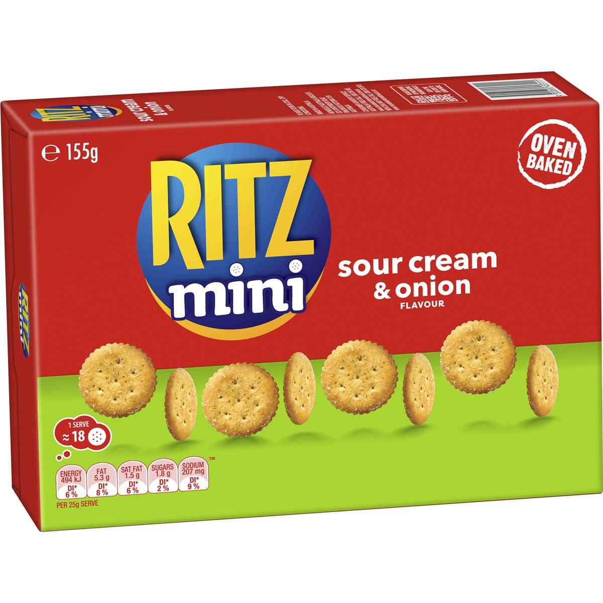 Ritz Mini Crackers Sour Cream & Onion Flavour 155g