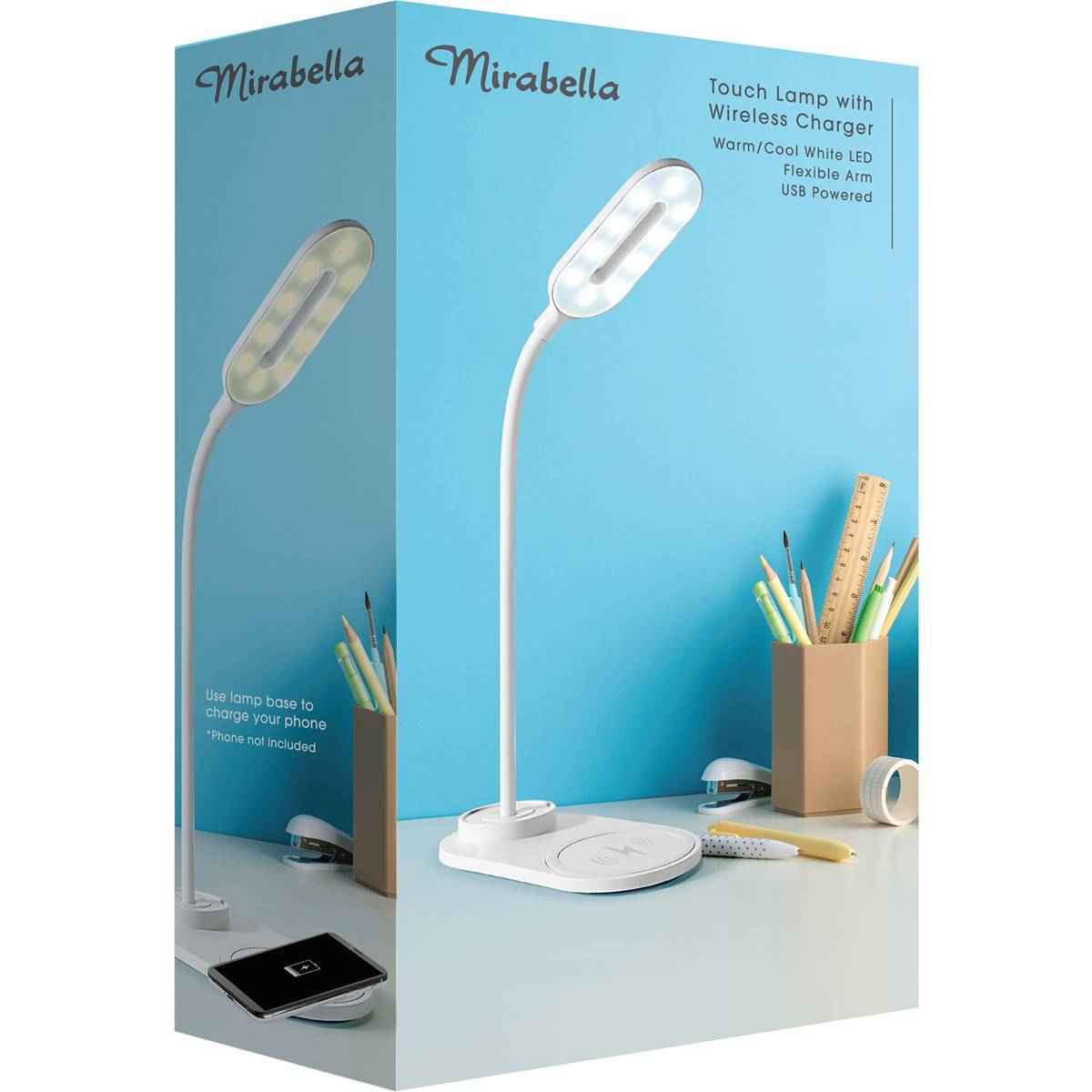 Mirabella Touch Lamp With Wireless Charger each
