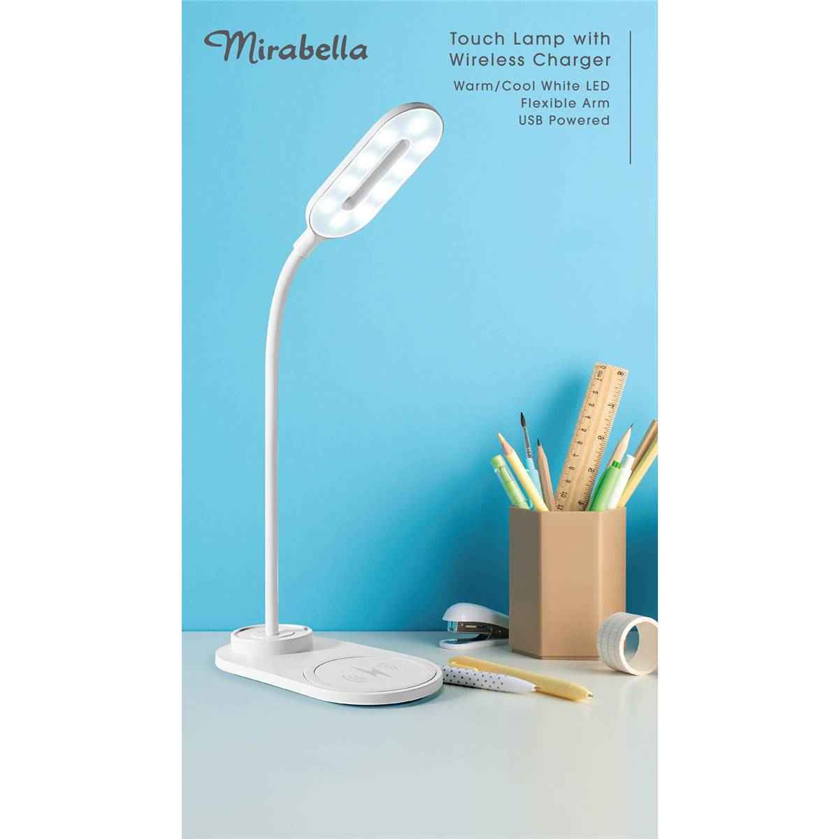 Mirabella Touch Lamp With Wireless Charger each