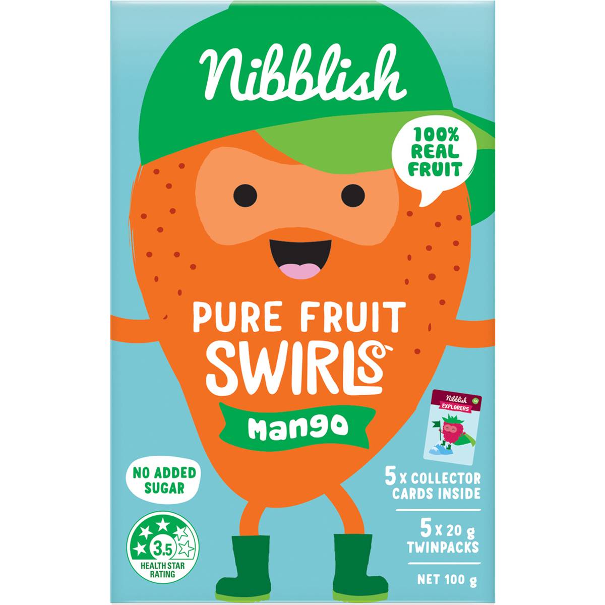 Nibblish Pure Fruit Swirls Mango 100g