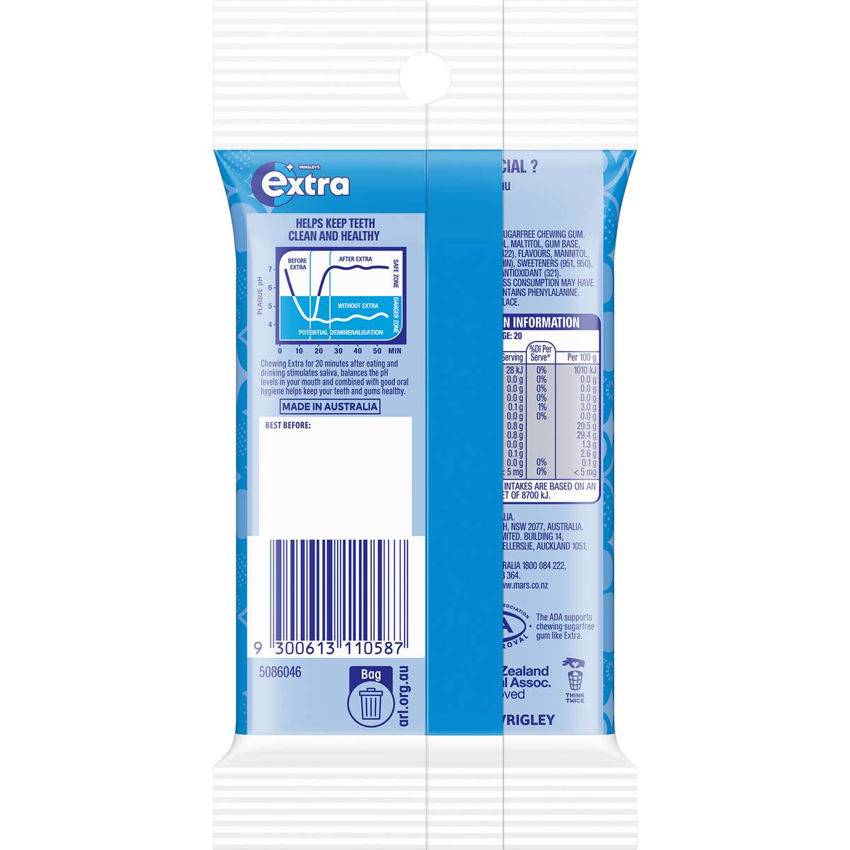 Extra Peppermint Sugar Free Chewing Gum Multipack 4x14g