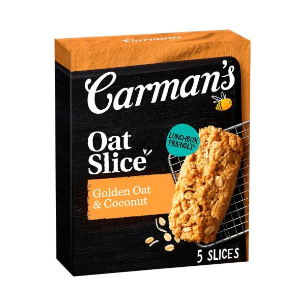 CARMANS OAT SLICES GOLDEN OAT & COCONUT 5 PACK