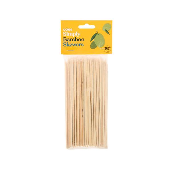 COLES BAMBOO SKEWERS 150PACK