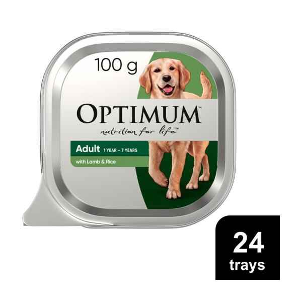 Adult Wet Dog Food with Lamb & Rice 24x100g Trays