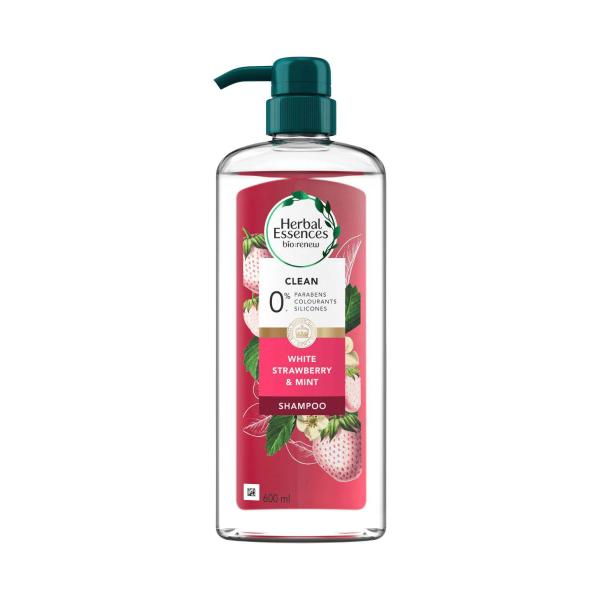 HERBAL ESSENCES SHAMPOO CLEAN WHITE STRAWBERRY & MINT 600 ML