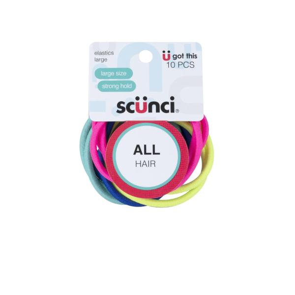 SCUNCI ELASTICS ALL HAIR 10 PACK