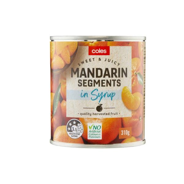 COLES MANDARIN SEGMENTS IN SYRUP