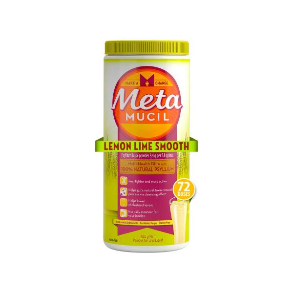 METAMUCIL 72 DOSE LEMON LIME FIBRE SUPPLEMENT 425G