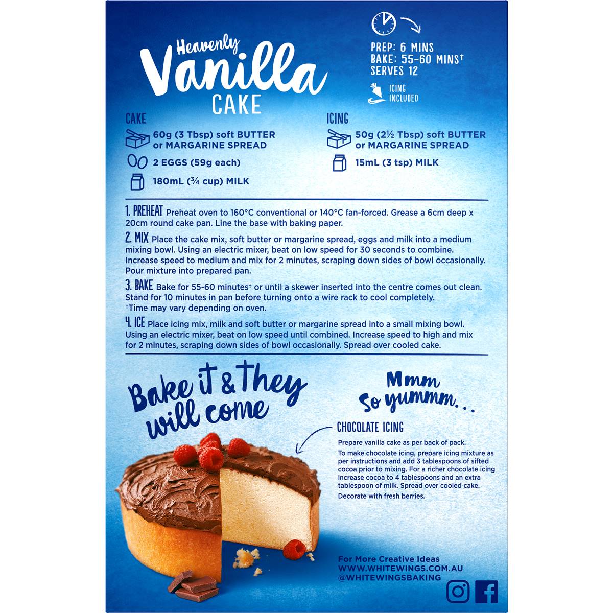 White Wings Vanilla Cake Mix 510g