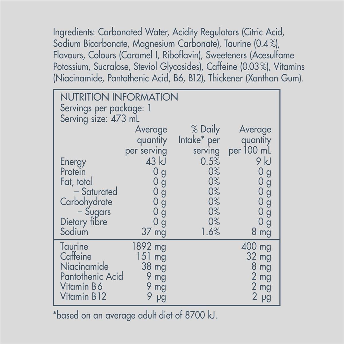 Red Bull Sugar Free Energy Drink Can 473mL
