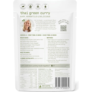 Simply Wholesome Pantry Thai Green Curry Recipe Base 175g