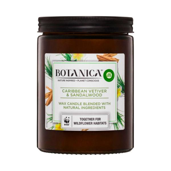 Botanica by Air Wick Scented Candle Caribbean Vetiver & Sandalwood 500g