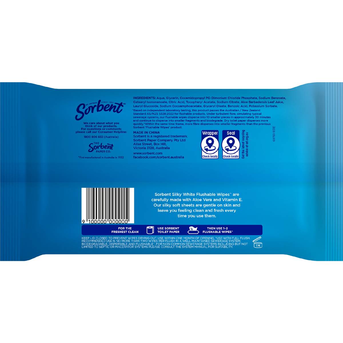 Sorbent Clean & Fresh Wipes 80 Pack
