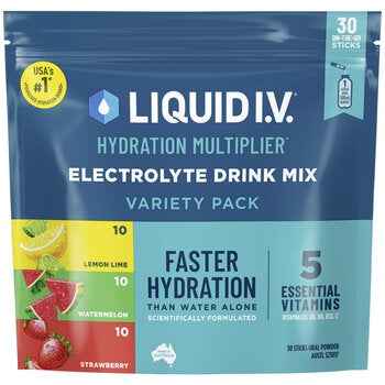 Liquid I.V Hydration Multiplier Variety Pack Electrolyte Powder Drink Mix 30 Sachets