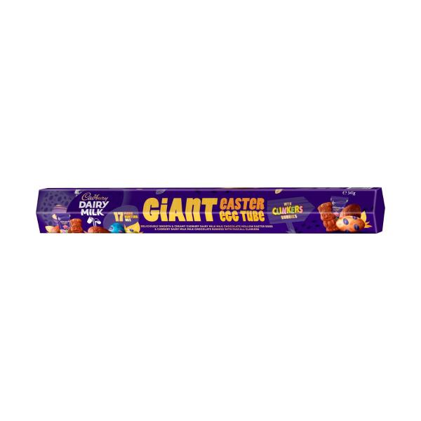 CADBURY CLINKERS CHOCOLATE GIANT EASTER EGG TUBE 341G