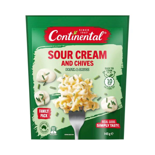 CONTINENTAL PASTA & SAUCE FAMILY:SOUR CREAM CHIVES:.:145 GRAM