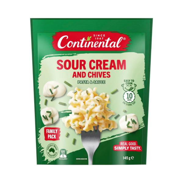 CONTINENTAL PASTA & SAUCE FAMILY:SOUR CREAM CHIVES:.:145 GRAM