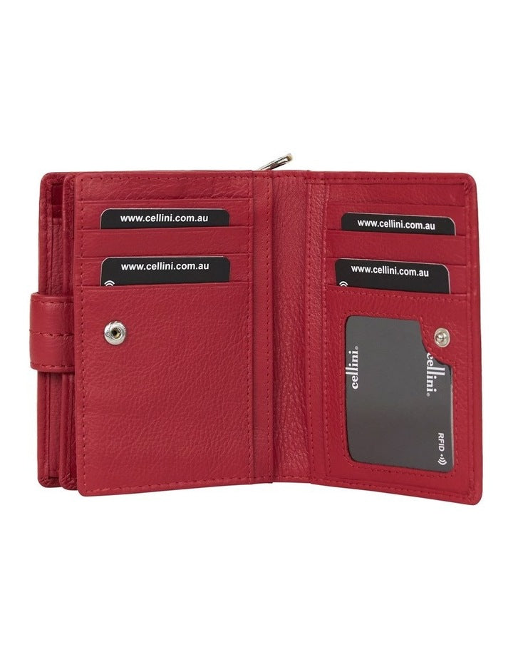 Tuscany Medium Book Wallet in Red