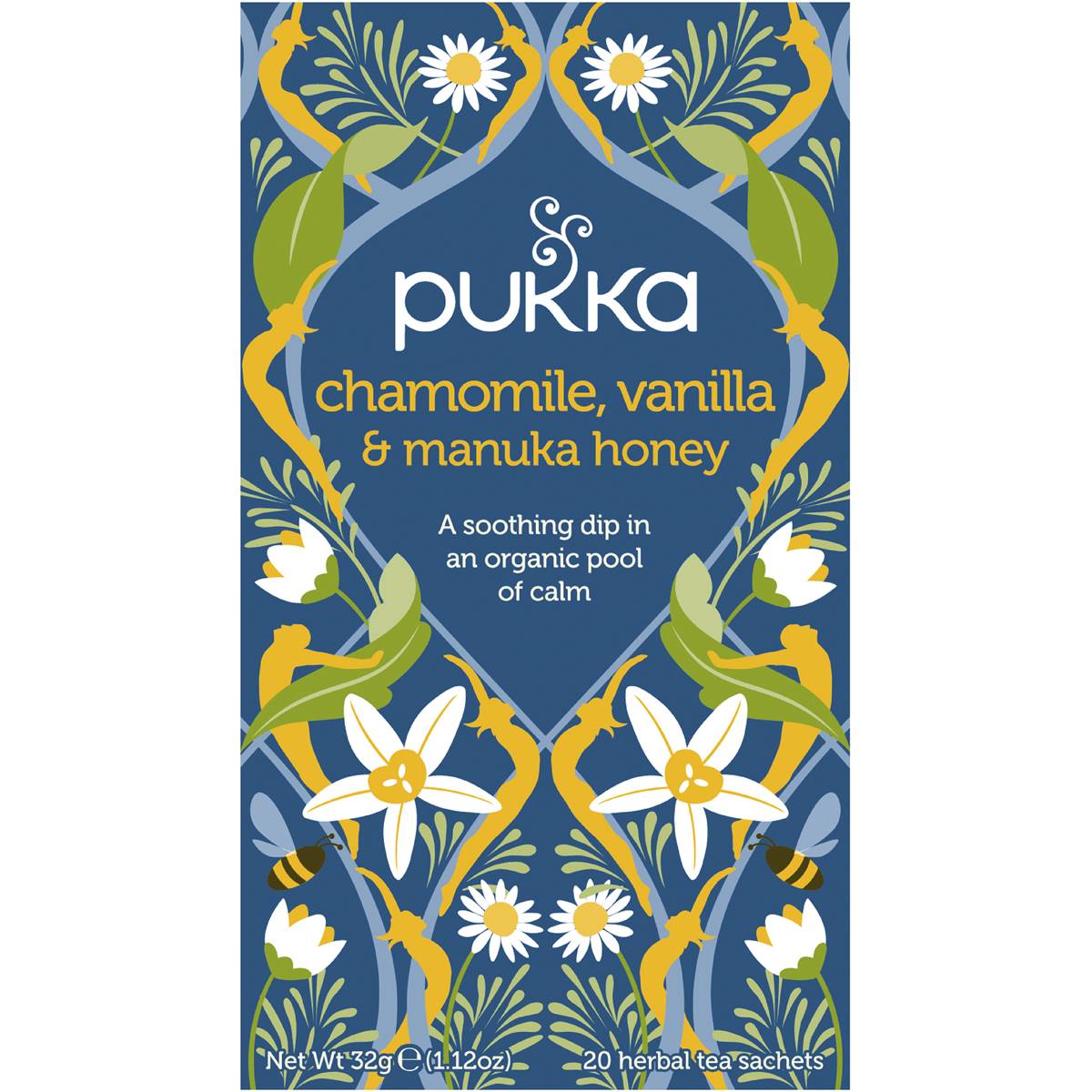Pukka Chamomile Vanilla & Manuka Honey Herbal Tea Sachets 20 pack