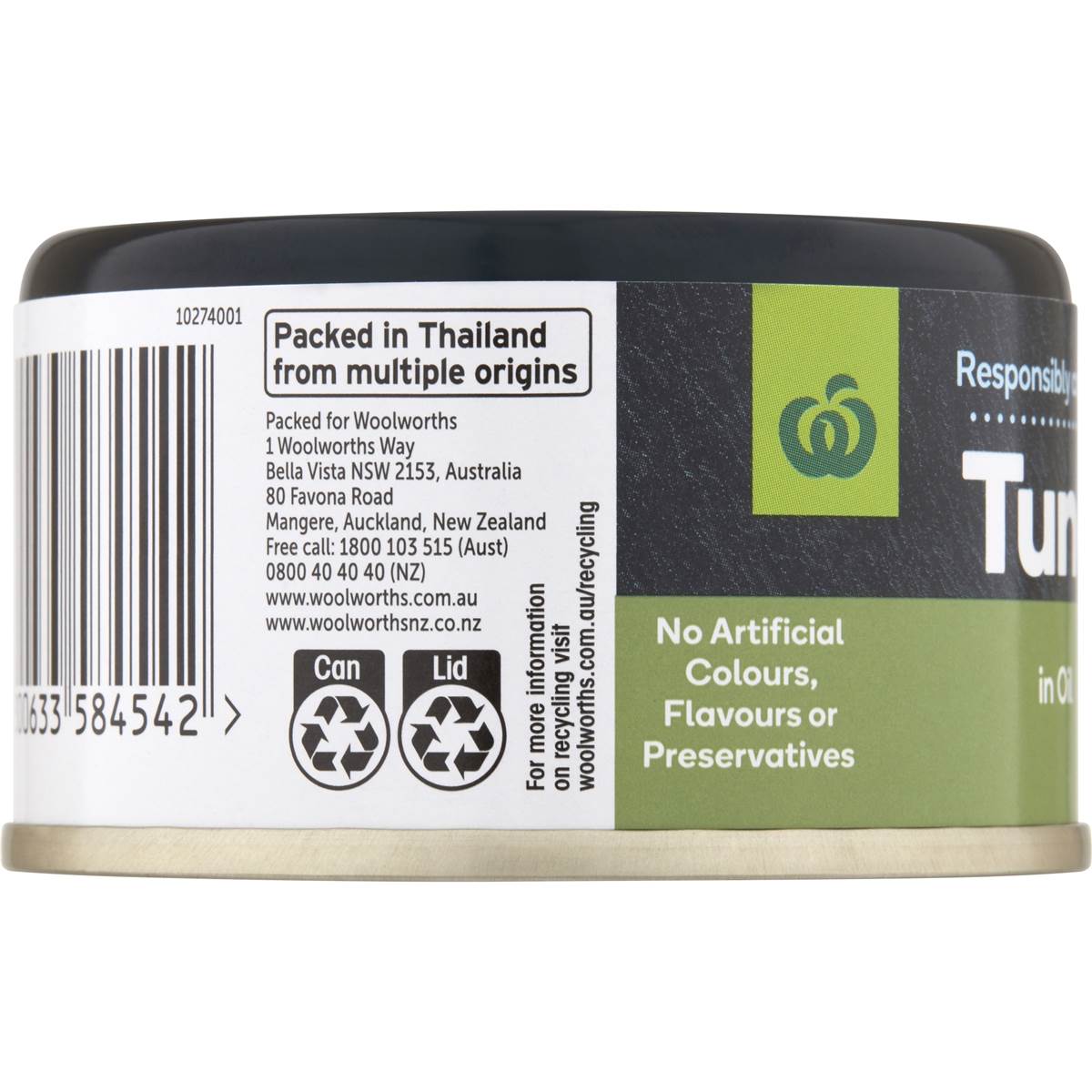 Woolworths Tuna In Oil 95g