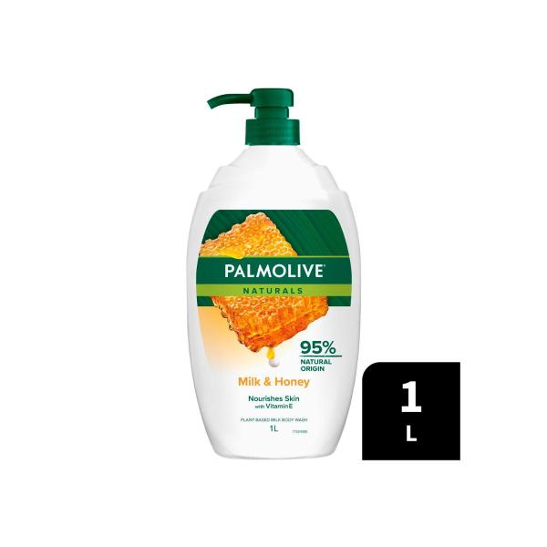 PALMOLIVE NATURALS BODY WASH MILK & HONEY 1LITRE
