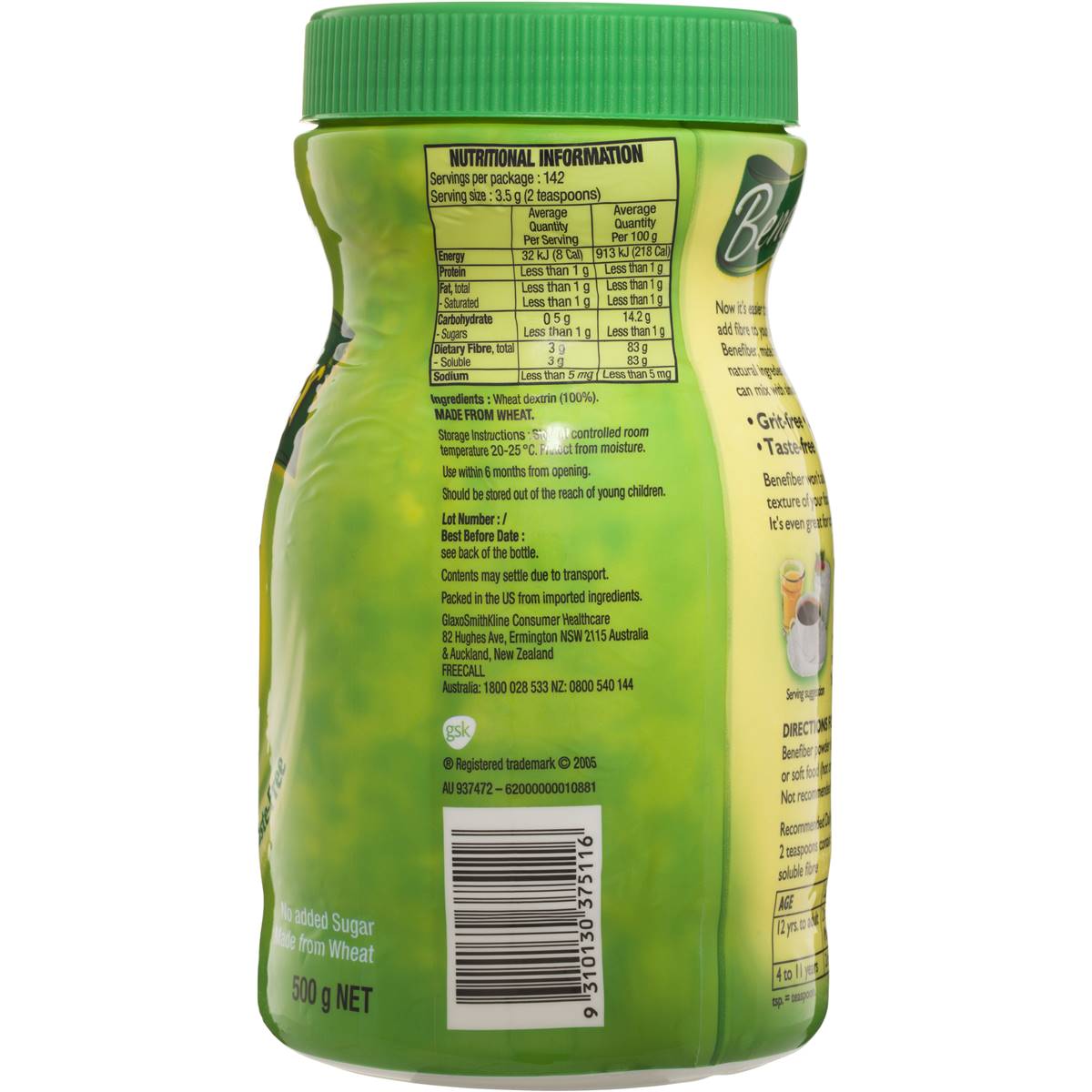 Benefiber Natural Fibre Supplement 500g