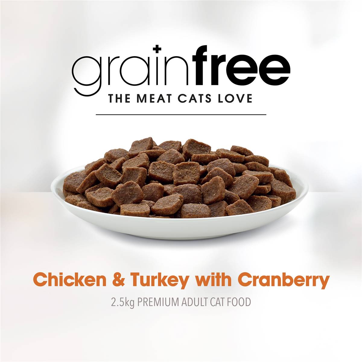 Fussy Cat Grain Free Adult Dry Cat Food Chicken & Turkey & Cranberries 2.5kg