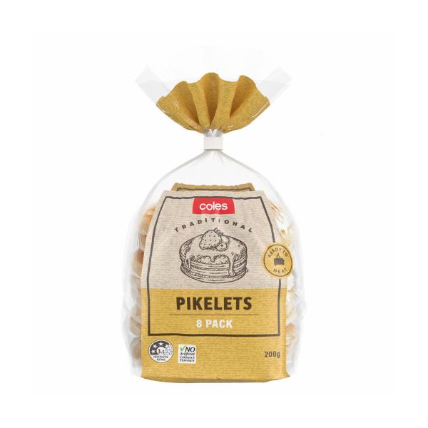COLES PIKELETS 8 PACK 200G