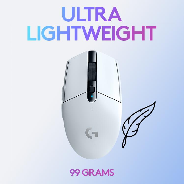 Logitech G305 Lightspeed Wireless Gaming Mouse (White)