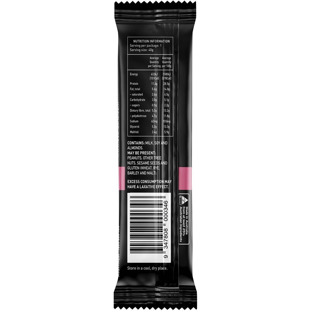 BC Snacks Dark Chocolate & Almond High Protein Bar 40g