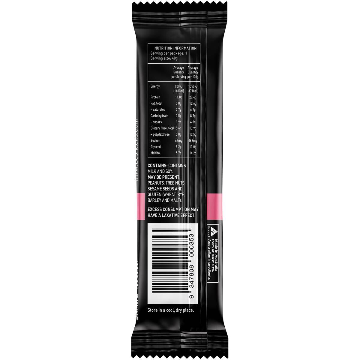 Bar Counter Raspberry Truffle Flavoured High Protein Bar 40g