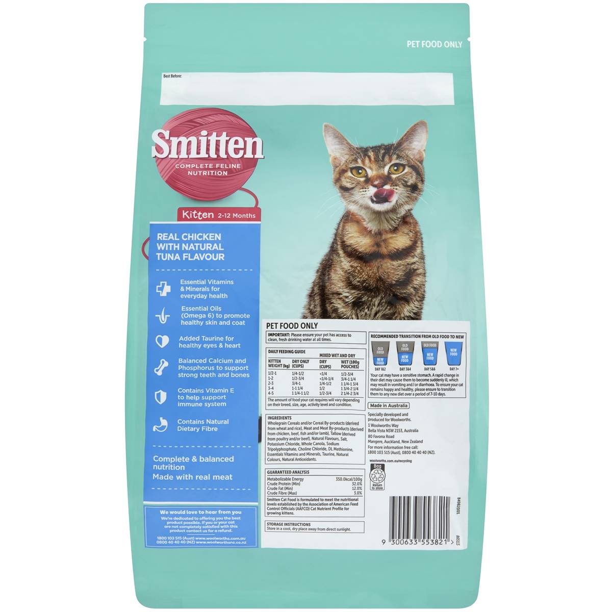 Smitten Kitten Dry Cat Food Chicken & Tuna 1kg